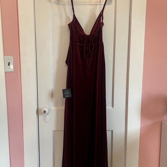 New chestnut-colored Lulu velvet dress - Picture 2 of 2